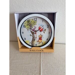 Disney Winnie the Pooh Wall Clock White Classic Storybook Piglet 10 inch